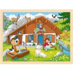 Puzzles en bois Goki en bois à motif animaux 100 pièces 