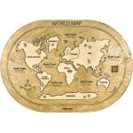 Puzzles en bois en bois imprimé carte du monde 