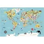 Puzzles en bois Vilac en bois imprimé carte du monde 