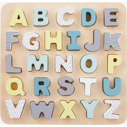 Puzzle lettres à encastrer en bois FSC® multicolore