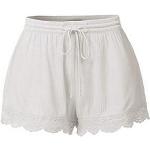Shorts taille haute blancs en dentelle Taille XXL plus size look fashion pour femme 