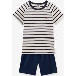 Pyjamas Petit Bateau bleu marine à rayures à motif bateaux bio éco-responsable Taille 6 ans pour garçon de la boutique en ligne Vertbaudet.fr 