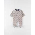 Pyjamas en velours Noukies beiges en velours à motif lions lot de 1 Taille 1 mois pour bébé de la boutique en ligne Vertbaudet.fr 