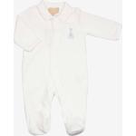 Pyjamas en velours Trois Kilos Sept blanc crème en velours bio éco-responsable Taille 1 mois pour bébé de la boutique en ligne Vertbaudet.fr 