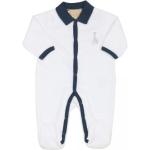 Pyjamas en velours Trois Kilos Sept blancs en velours lavable en machine Taille 3 ans pour garçon de la boutique en ligne Berceaumagique.com 