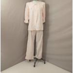 Pyjamas rose pastel en dentelle Taille L look vintage pour femme 