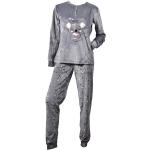 Pyjama Femme Long Cocooning Polaire 109 Koala Gris