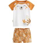 Pyjamas Petit Béguin﻿ orange en coton à motif lions pour garçon en promo de la boutique en ligne Vertbaudet.fr 