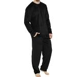 Pyjamas combinaisons noirs en daim Taille XXL look fashion pour homme 