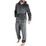 Pyjamas combinaisons gris en daim Taille 3 XL look fashion pour homme 