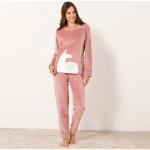Pyjamas en polaires Dodo roses en polyester made in France Taille L pour femme 