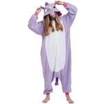 Pyjamas en polaires pour fêtes de Noël Samgu violets à motif licornes Taille L look fashion pour femme 