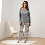 Pyjamas en polaires gris en polyester Taille XXL pour femme 