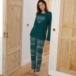 Pyjamas en polaires verts en polyester Taille XXL pour femme 