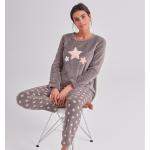 Pyjamas en polaires taupe en polyester Taille XS pour femme 