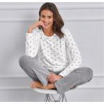 Pyjama d'hiver polaire à col rabattu en coton doux pour femme