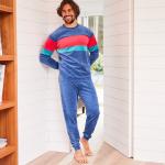 Pyjamas en velours bleus en velours Taille S pour homme 