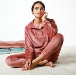 Pyjamas en velours roses en velours Taille XXL pour femme 
