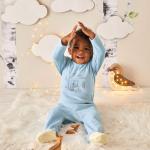 Pyjamas en velours bleus en velours Winnie l'Ourson Taille 24 mois pour bébé en promo de la boutique en ligne Francoisesaget.com 