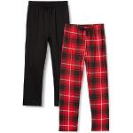 Pantalons de pyjama rouges en coton en lot de 2 Taille S look fashion pour homme 