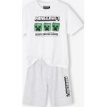 Pyjamas gris à logo en coton Minecraft Taille 8 ans pour garçon de la boutique en ligne Vertbaudet.fr 