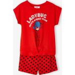 Pyjamas rouges all Over en coton Taille 3 ans pour fille en promo de la boutique en ligne Vertbaudet.fr 