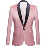 Vestes de costume roses en velours Taille XXL look fashion pour homme 