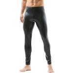 Pantalons en cuir noirs en cuir synthétique stretch Taille M look gothique pour homme en promo 