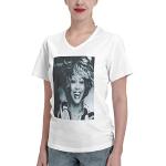 QQIAEJIA Tina Turner T-Shirts à col en V pour Femm