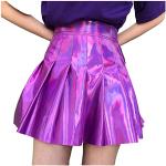 Vêtements de danse violets en cuir à paillettes Taille S look fashion pour femme 