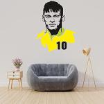 QTH Neymar Sticker mural étoile de football pour salon 50 x 70 cm