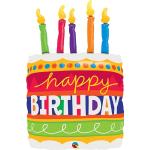 Qualatex 17269 88,9 cm Supershape gâteau d'anniversaire et bougies Ballon en aluminium 01 CT