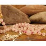 Colliers en argent roses en argent à perles 