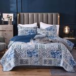 Bedsure Couvre-pied bleu foncé en duvet pour plein lit - Couvre