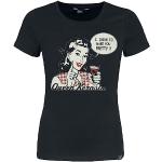 Queen Kerosin I Drink Femme T-Shirt Manches Courtes Noir M
