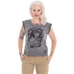 Queen Kerosin Tattoo T-Shirt, Gris, XL Femme