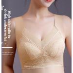 Soutiens-gorge ampliformes roses en fibre synthétique sans coutures Taille L plus size look fashion pour femme 
