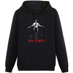 questo Men's Hoody The Crow Brandon Lee Movie Cult Film Fan Hoodies Pullover Long Sleeve Sweatshirts L