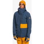 Blousons de snowboard Quiksilver gris en polyester imperméables respirants éco-responsable avec jupe pare-neige Taille S pour homme 