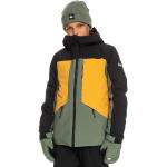 Vestes de ski Quiksilver vertes en toile enfant respirantes avec jupe pare-neige look fashion 