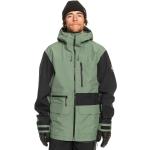 Vestes de ski Quiksilver vertes en gore tex avec jupe pare-neige Taille M look fashion pour homme en promo 