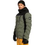 Vestes de ski Quiksilver vertes en taffetas avec jupe pare-neige look fashion pour homme 