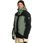 Vestes de ski Quiksilver vertes en taffetas éco-responsable à capuche Taille L pour homme 