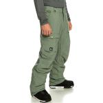Pantalons de snowboard Quiksilver verts en taffetas respirants look fashion pour homme 
