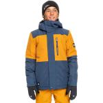 Vestes de ski Quiksilver Mission jaunes en fil filet enfant avec jupe pare-neige en promo 
