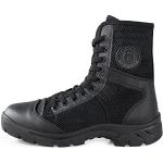 Chaussures de travail  noires en toile à fermetures éclair Pointure 46 look militaire pour homme 