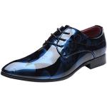Chaussures de marche de mariage bleues respirantes à bouts pointus pour pieds larges Pointure 38 classiques pour homme 