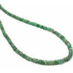 Colliers pierre précieuse argentés à perles à émeraude personnalisés pour femme 