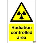 Radiation Zone contrôlée Sign – 1.2 mm Plastique rigide 200 x 300 mm