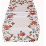 Chemins de table multicolores en polyester à motif écureuils 